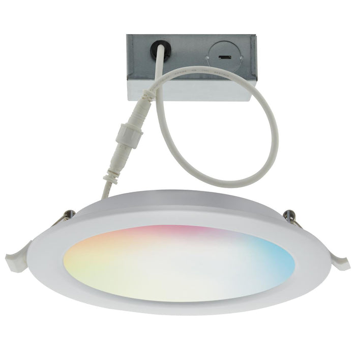 Satco S11279 10 Watt; LED Direct Wire Downlight; 4 Inch; Tunable White and RGB; Round; Starfish IOT; 120 Volt; 650 Lumens; 90CRI