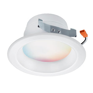 Satco S11285 8.7 Watt; 4 in. LED Recessed Downlight; RGB & Tunable White; Starfish IOT; 120 Volt; 700 Lumens; JA8