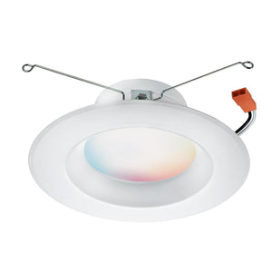 Satco S11286 10 Watt; 5-6 in. LED Recessed Downlight; RGB & Tunable White; Starfish IOT; 120 Volt; 800 Lumens; JA8