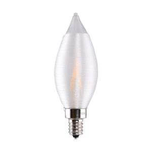 Satco S11302 4 Watt CA11 LED Satin Spun Clear Candelabra base 2700K 120 Volt