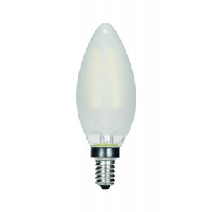 Replacement for Satco S11369 4.5 Watt C11 LED Frosted Candelabra base 2700K 360 Lumens 120 Volt - NOW S21269