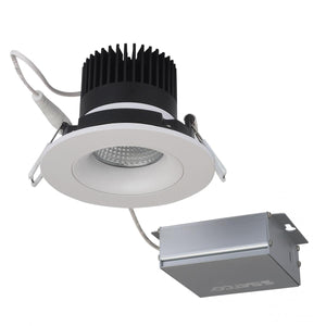 Satco S11624 12 watt LED Direct Wire Downlight Gimbaled 3.5 inch 3000K 120 volt Dimmable Round Remote Driver White
