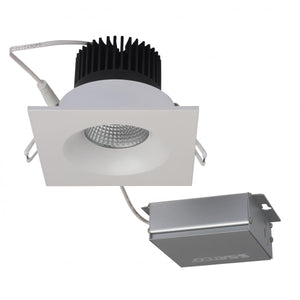 Satco S11633 12 watt LED Direct Wire Downlight 3.5 inch 3000K 120 volt Dimmable Square Remote Driver White