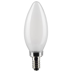 Satco S21278 5.5 Watt B11 LED; Frost; Candelabra base; 90 CRI; 2700K; 120 Volt