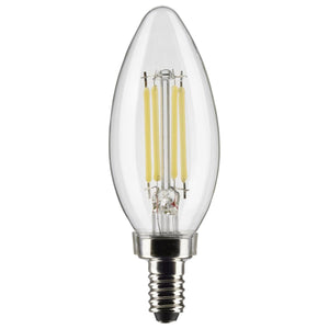Satco S21273 5.5 Watt B11 LED; Clear; Candelabra base; 90 CRI; 2700K; 120 Volt