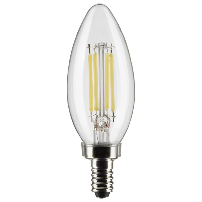 Satco S21277 5.5 Watt B11 LED; Clear; Candelabra base; 90 CRI; 5000K; 120 Volt