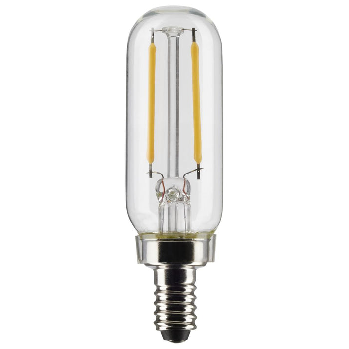 Satco S21341 2.8 Watt T6 LED; Clear; Candelabra base; 90 CRI; 4000K; 120 Volt