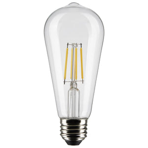 Satco S21361 5 Watt ST19 LED; Clear; Medium base; 90 CRI; 3000K; 120 Volt