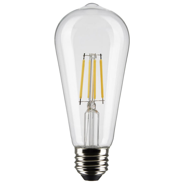 Satco S21361 5 Watt ST19 LED; Clear; Medium base; 90 CRI; 3000K; 120 Volt