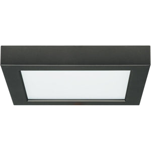Satco S21538 13.5W 7 in. Flush Mount LED Fixture 3000K Square Shape Black Finish 120V