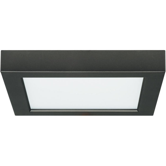 Satco S21538 13.5W 7 in. Flush Mount LED Fixture 3000K Square Shape Black Finish 120V