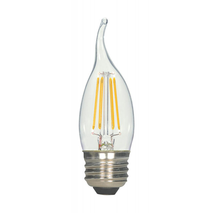 Replacement for Satco S21725 4.5 Watt CA10 LED Clear Medium base 2700K 120 Volt 2-Card - NOW S21849