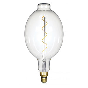 Satco S22432 4 Watt BT56 LED vintage style Clear 25000 Average rated hours Medium Base 120 Volt