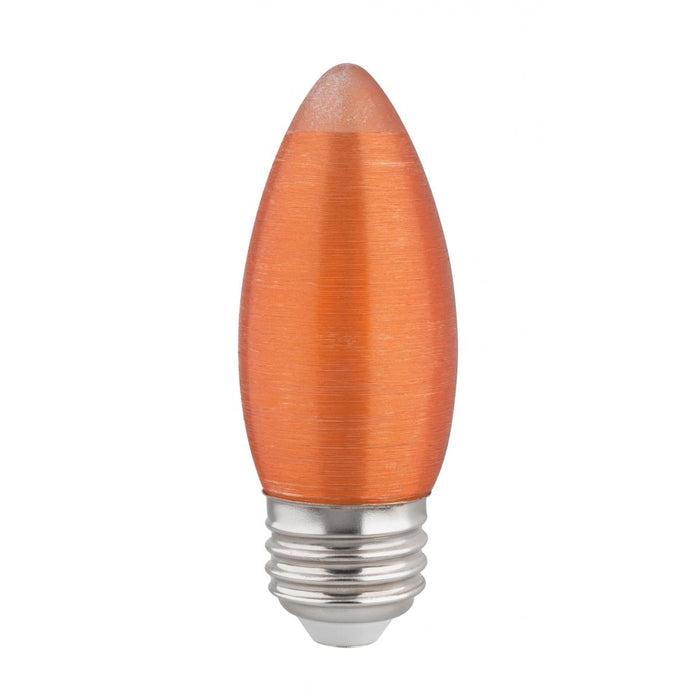 Satco S22707 2 Watt C11 LED Satin Spun Amber Medium base 2100K 100 Lumens 120 Volt Carded