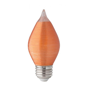 Satco S22712 4 Watt C15 LED Satin Spun Amber Medium base 2100K 240 Lumens 120 Volt Carded
