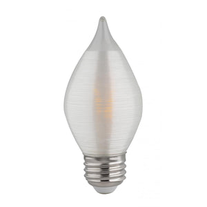 Satco S22713 4 Watt C15 LED Satin Spun Clear Medium base 2700K 300 Lumens 120 Volt Carded