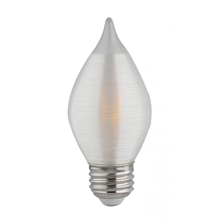 Satco S22713 4 Watt C15 LED Satin Spun Clear Medium base 2700K 300 Lumens 120 Volt Carded