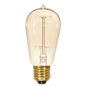 Satco S2423 60ST19/CL/15S/120V Vintage 60W ST19 Incandescent