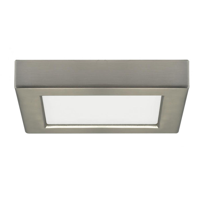 Satco S29325 10.5 watt 5.5" Flush Mount LED Fixture 2700K Square Shape Brushed Nickel Finish 120 volts