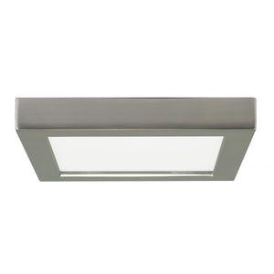 Satco S29333 13.5 watt 7" Flush Mount LED Fixture 2700K Square Shape Brushed Nickel Finish 120 volts