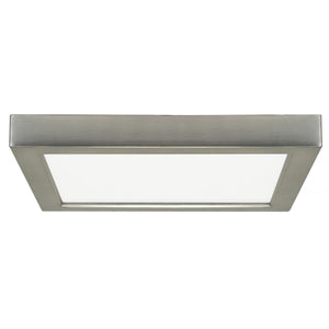 Satco S29341 18.5 watt 9" Flush Mount LED Fixture 2700K Square Shape Brushed Nickel Finish 120 volts