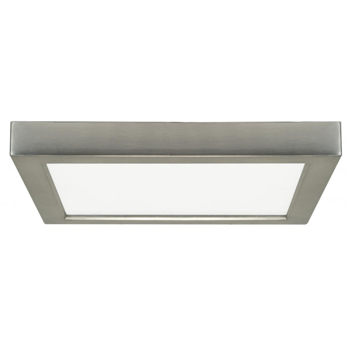 Satco S29341 18.5 watt 9" Flush Mount LED Fixture 2700K Square Shape Brushed Nickel Finish 120 volts