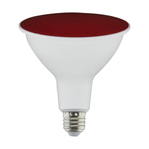 Satco S29480 11.5 Watt PAR38 LED Red 90 degree Beam Angle Medium base 120 Volt