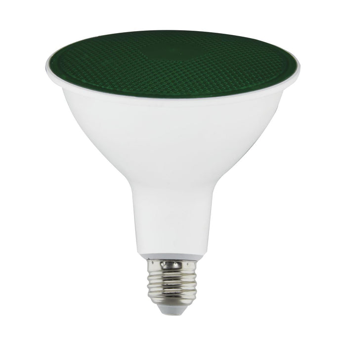 Satco S29481 11.5 Watt PAR38 LED Green 90 degree Beam Angle Medium base 120 Volt