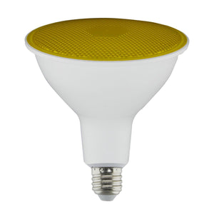 Satco S29484 11.5 Watt PAR38 LED Yellow 90 degree Beam Angle Medium base 120 Volt