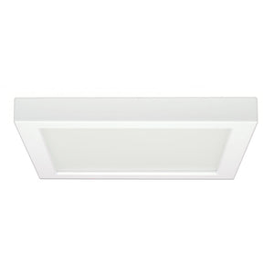 Satco S29687 18.5 watt; 9 Inch Flush Mount LED Fixture; 3000K; Square Shape; White Finish; 120 volts; 90CRI