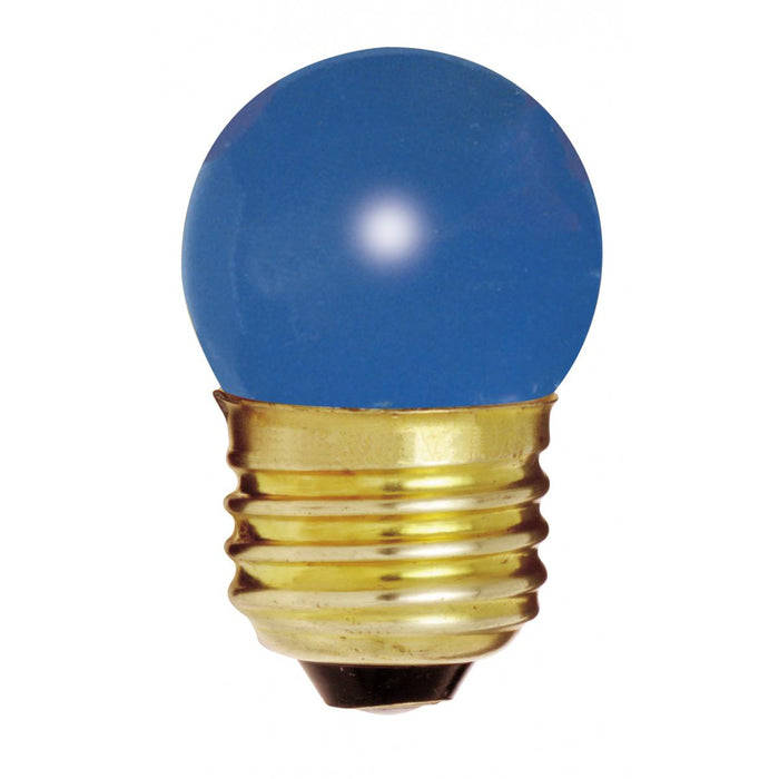 Satco S3608 7 1/2S11/B 7.5 Watt Incandescent Ceramic Blue S11 Medium