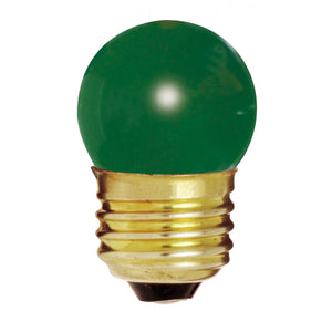 Satco S4509 7-1/2S11/G 7.5 Watt 120 Volt S11 Medium Base Ceramic Green