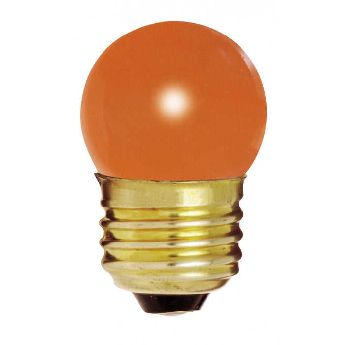 Satco S4510  7-1/2S11/O 7.5 Watt 120 Volt S11 Medium Base Ceramic Orange