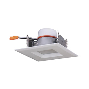 Replacement for Satco S39756 7 watt LED Downlight Retrofit 4 inch square shape 2700K 120 volt White Finish