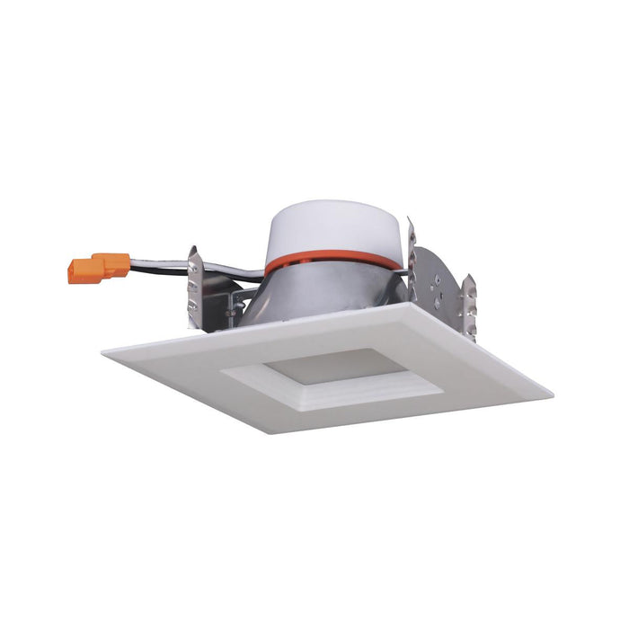 Replacement for Satco S39756 7 watt LED Downlight Retrofit 4 inch square shape 2700K 120 volt White Finish
