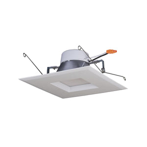 Replacement for Satco S39771 11.5 watt LED Downlight Retrofit 5-6 inch square shape 3000K 120 volt White Finish