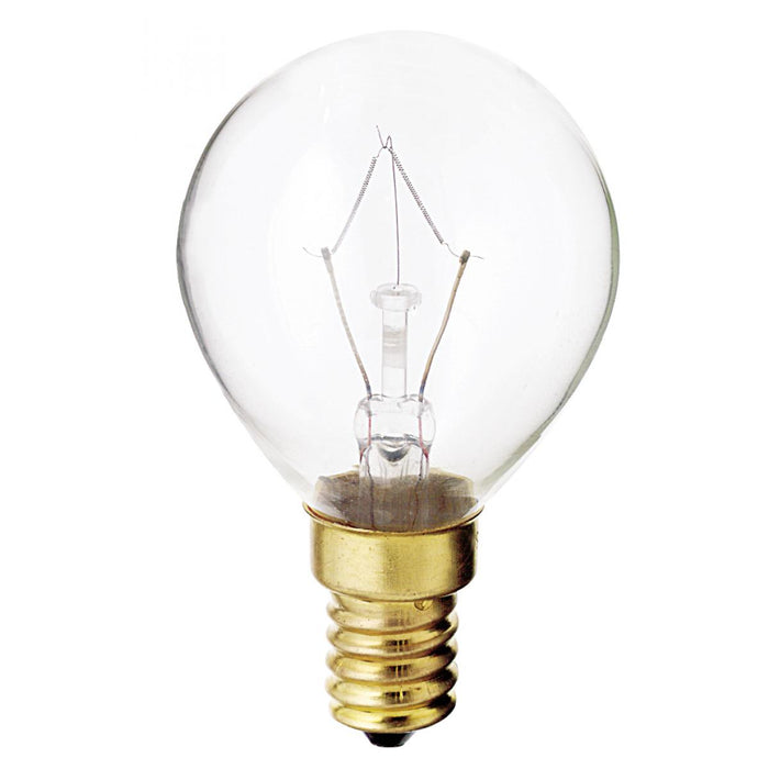 Satco S4707 40 Watt G14 Incandescent Clear 1500 Average rated hours 370 Lumens European base 130 Volt 2-Card