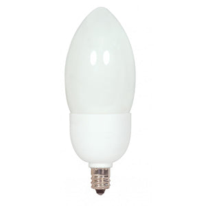 Satco S5581 5 Watt B11 Compact Fluorescent 5000K 82 CRI Candelabra base 120 Volt