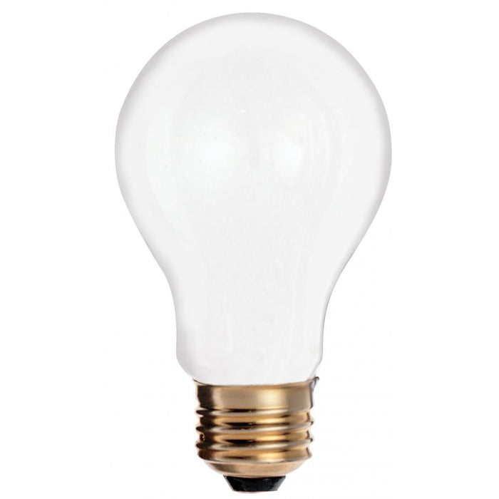 Satco S6050 25 Watt A19 Incandescent Frost 1500 Average rated hours 180 Lumens Medium base 120 Volt