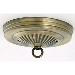 Satco S70-053 Ribbed Canopy Kit Antique Brass Finish