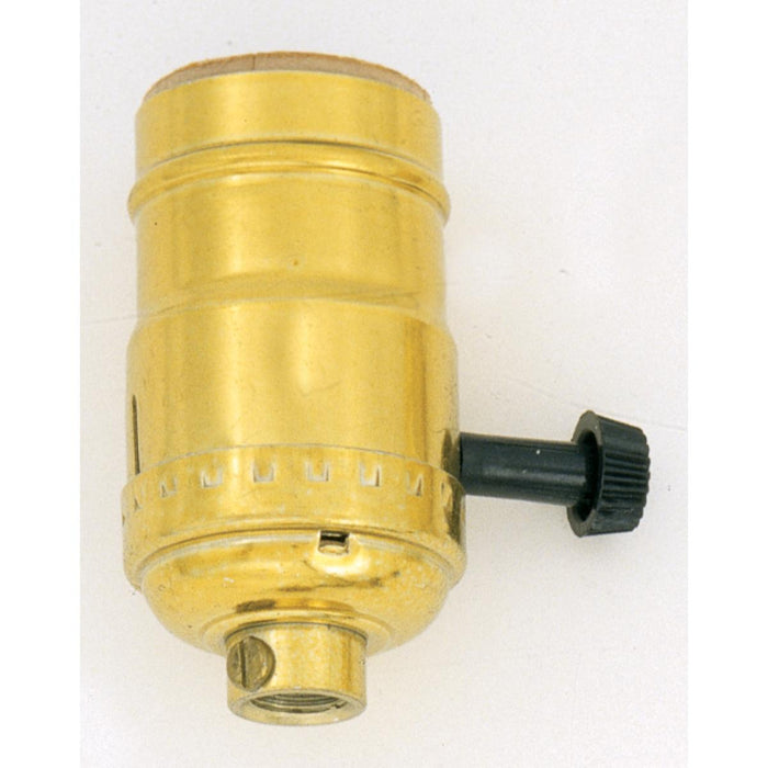 Satco S70-413 Standard Socket With Turn Knob Brite Gilt Finish