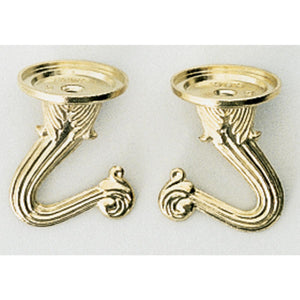 Satco S70-450 Double Hook Set Brass Finish