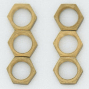 Satco S70-621 6 Brass Locknuts 1/8 IPS