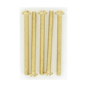 Satco S70-636 5 Round Head Screws 8/32 Brass Plated Finish