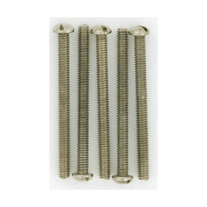 Satco S70-637 5 Round Head Screws 8/32 Nickel Plated Finish
