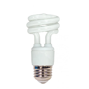 Satco S7215 11T2/E26/4100K/120V 11 Watt Mini Spiral Compact Fluorescent 4100K 82 CRI Medium base 120 Volt