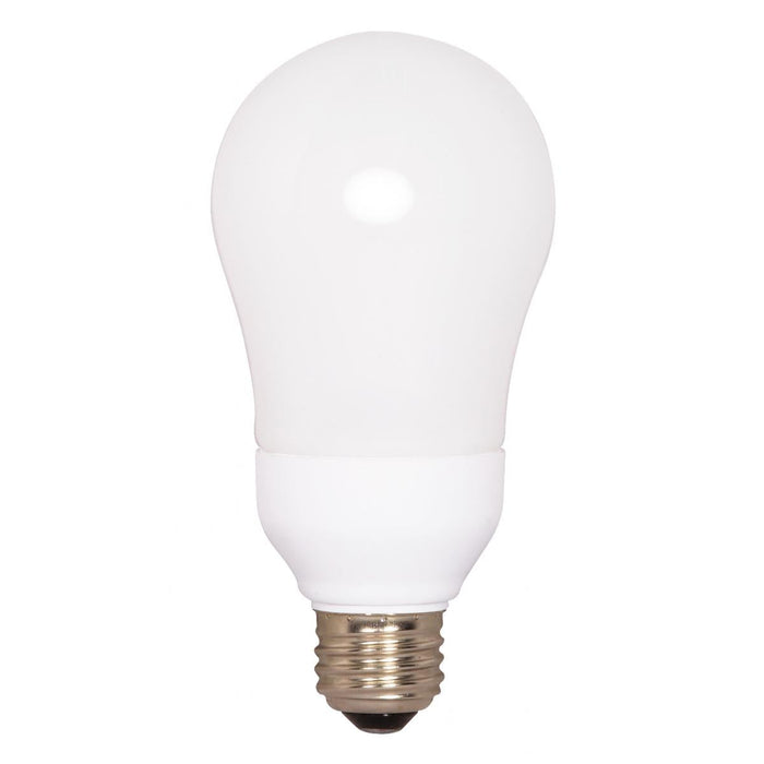 Satco S7291 15A19/E26/2700K/120V 15 Watt A19 Compact Fluorescent 2700K 82 CRI Medium base 120 Volt