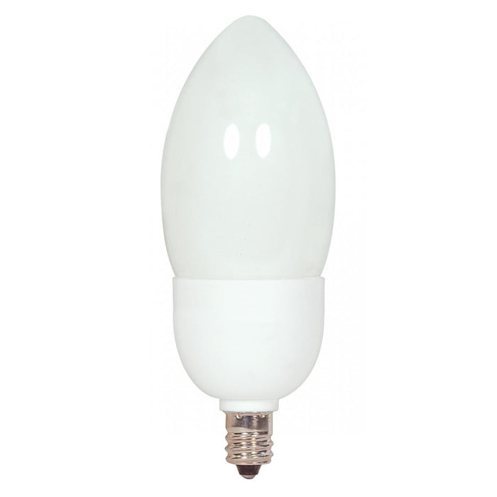 Satco S7312 5 Watt B11 Compact Fluorescent 4100K 82 CRI Candelabra base 120 Volt