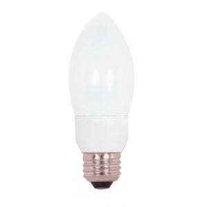 Satco S7322 7 Watt B11 Compact Fluorescent 4100K 82 CRI Medium base 120 Volt