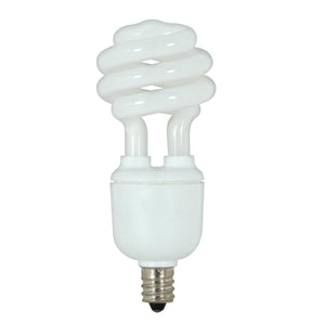 Satco S7361 9T2/E12/2700K/120V 9 Watt Mini Spiral Compact Fluorescent 2700K 82 CRI Candelabra base 120 Volt